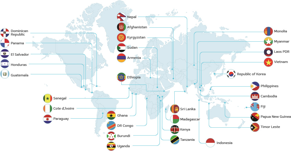 Countries with SGL member organizations